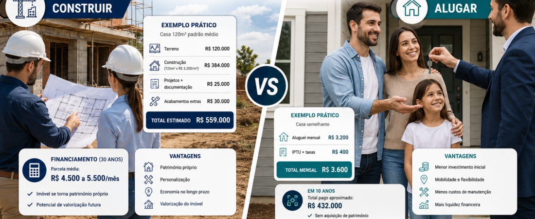 Construir ou Alugar: O Que Vale Mais a Pena em 2026?