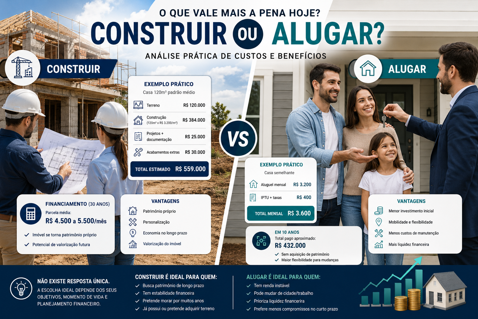Construir ou Alugar: O Que Vale Mais a Pena em 2026?