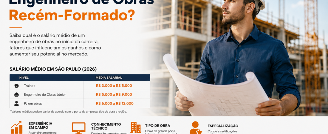 Quanto Ganha um Engenheiro de Obras Recém-Formado?